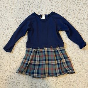 Bella bliss plaid skirted sweatshirt dress